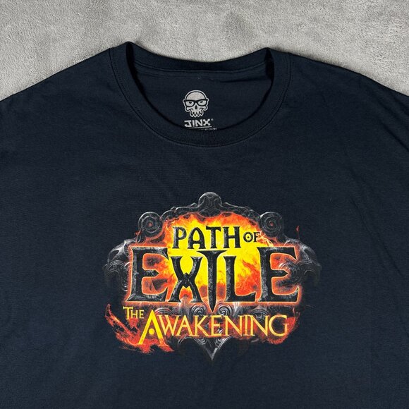 Path of Exile The Awakening JINX Men’s 4X Black Graphic Gamer T-Shirt NWOT - Picture 1 of 7